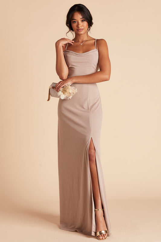 Ash Cowl Neck Bridesmaid Dress with ...